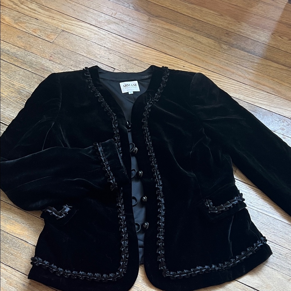 Armani Collezioni Black Velvet Blazer